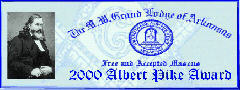 The Grand Lodge of Arkansas Albert Pike Award